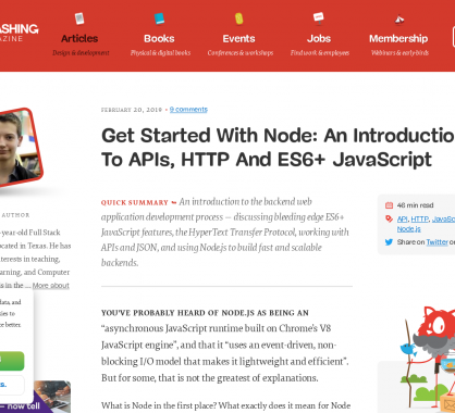 Démarrer le dev avec Node.js : une intro aux APIs, HTTP et ES6+ JavaScript