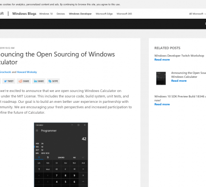 La calculatrice Windows désormais disponible en open source