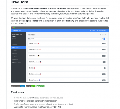 Traduora : plateforme de traduction collaborative avec sortie multi formats