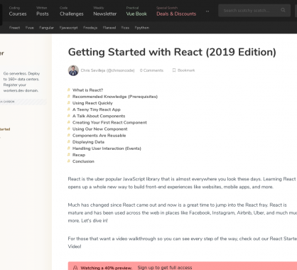 Démarrer avec React.js: un tutoriel débutant mis à jour pour 2019