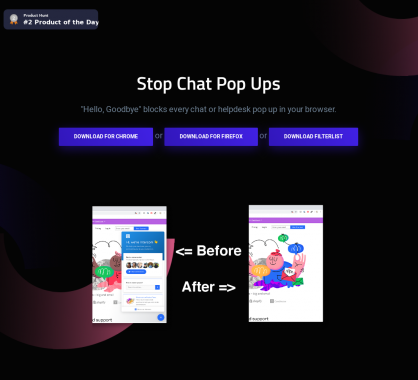 Supprimez les pop ups de tchat et chatbot sur votre navigateur