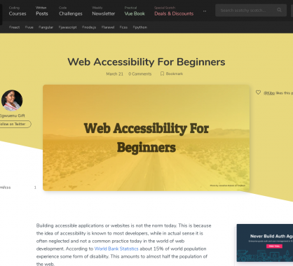 L'accessibilité web pour les débutants