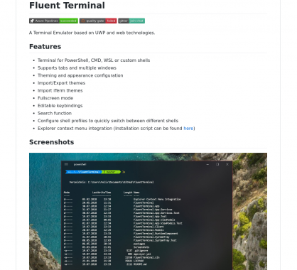 Fluent Terminal: un terminal Windows moderne basé sur UWP et des technos web