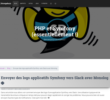 Envoyer des logs applicatifs Symfony vers Slack avec Monolog