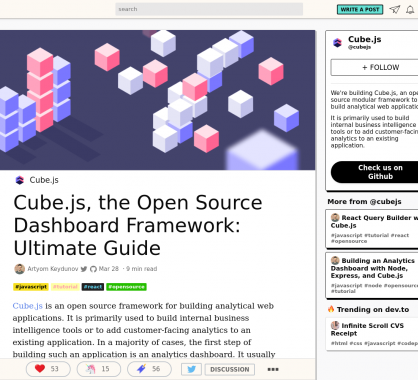Cube.js - Un guide complet sur le framework de BI JS pour créer vos dashboards