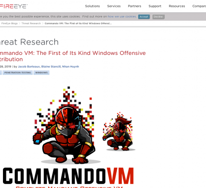 Commando VM: Une machine virtuelle Windows avec une suite d'outils de penetration de système