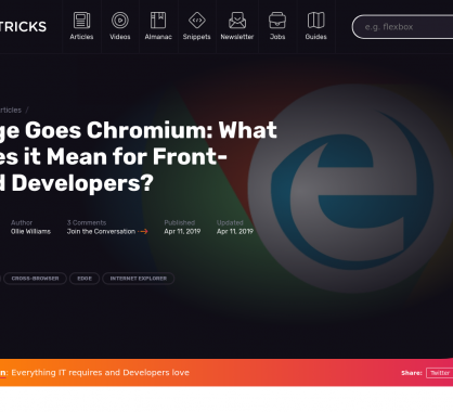 Edge sous Chromium : quelles conséquences pour les frontend dev ?