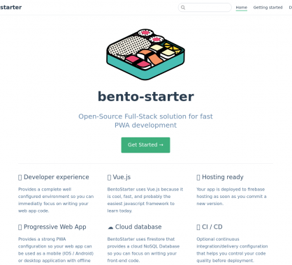 Bento-starter : une solution full-stack pour démarrer le développement d'une PWA