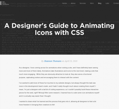 Design : un guide pour animer des icônes en CSS