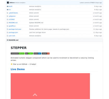 Stepper: un composant pour incrémenter ou décrémenter des numériques de manière animée