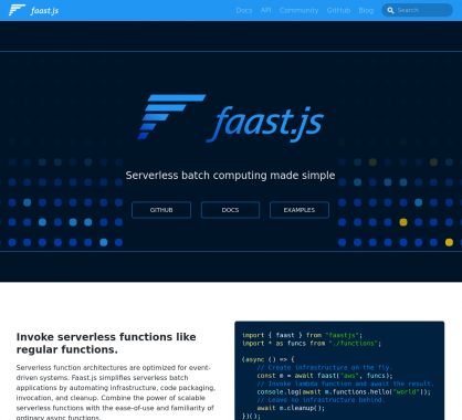 Faast.js - Appelez des services serverless comme des fonctions Javascript classiques