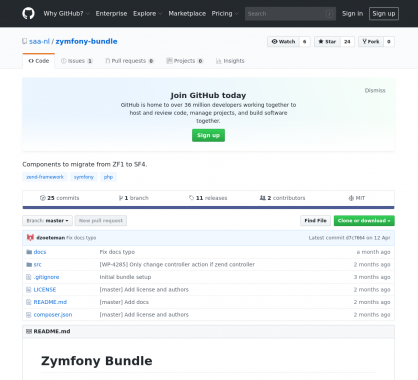 Zymfony Bundle : des composants pour migrer de Zend Framework 1 à Symfony 4