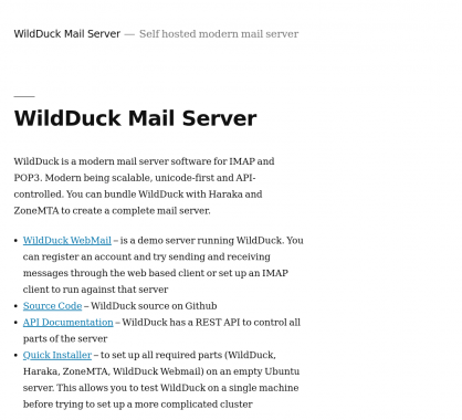 WildDuck : un serveur email moderne open source et scalable