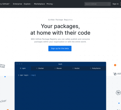 Github lance son service de package registry pour publier vos packages internes ou publics