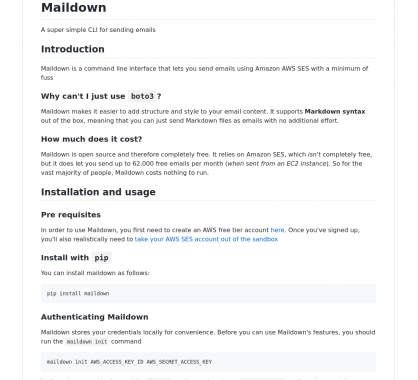 Maildown : un outil en CLI pour envoyer vos emails transactionnels depuis Amazon SES