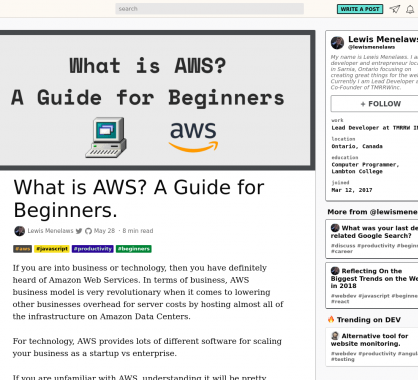 Les Amazon Web Services (AWS) pour les débutants