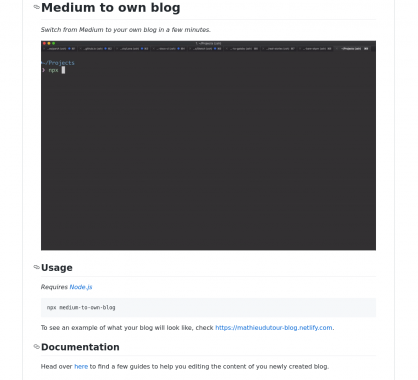 Convertissez votre blog Medium en un blog personnel directement opérationnel