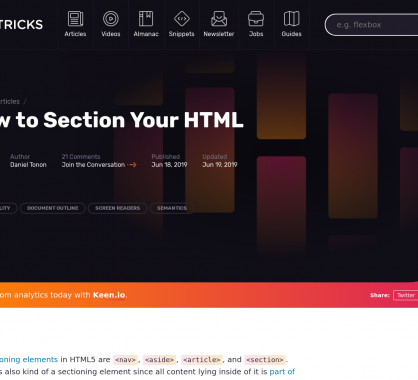 Comment bien structurer en sections votre HTML