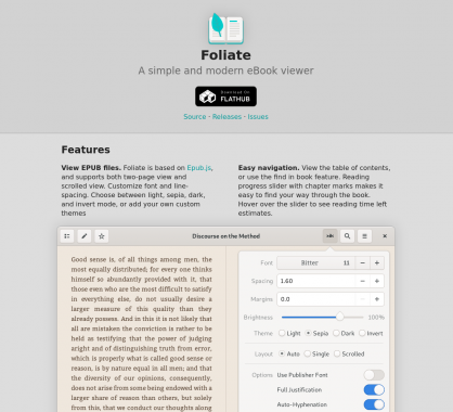 Foliate : un lecteur d'ebook EPUB simple et moderne