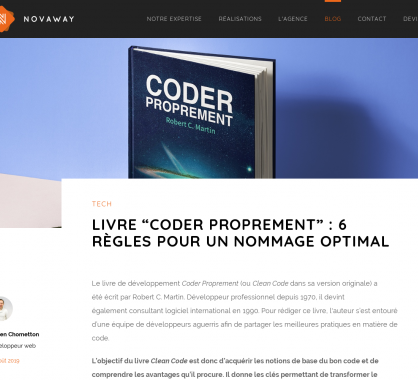 Revue du livre "Coder proprement" : 6 règles pour un nommage optimal