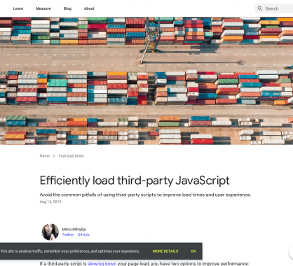 Charger des Javascript tiers efficacement pour ne pas détériorer vos webperfs