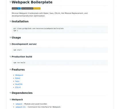 Webpack Boilerplate: une configuration webpack 4 minimale prête à emploi