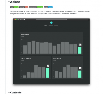 Ackee : une plateforme Analytics opensource en Node.js respectueuse de la vie privée