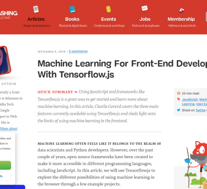 Faire du Machine Learning pour les développeurs frontend avec Tensorflow.js