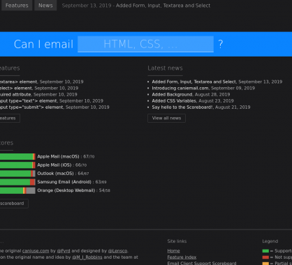 Can I Email : Testez la prise en charge du CSS sur les différents clients emails