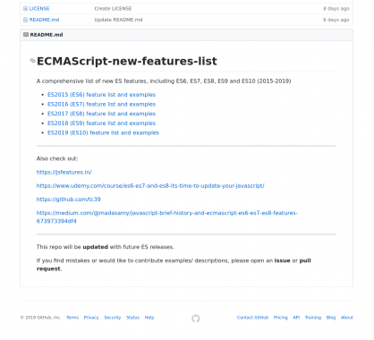 La liste des nouvelles fonctionnalités ECMAScript présentées clairement par version