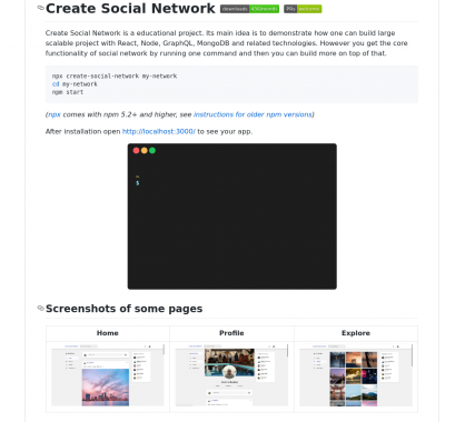 Créer un réseau social privé avec React, NodeJs, GraphQL et MongoDB en une commande