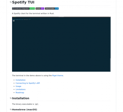 Spotify TUI : un client Spotify pour votre console développé en Rust