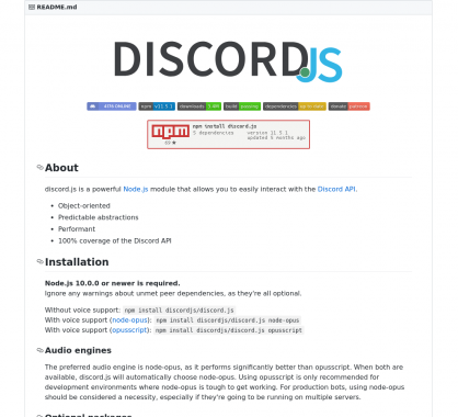 Discord.js - une lib Javascript pour interagir avec les API Discord rapidement