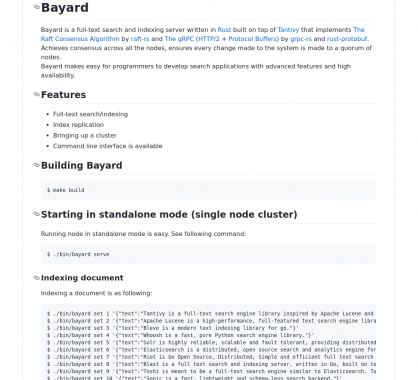 Bayard : un moteur de recherche fulltext et serveur d'indexation open source développé en Rust