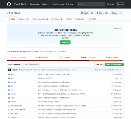 Frab: une plateforme open source de gestion de conférences en Ruby on Rails