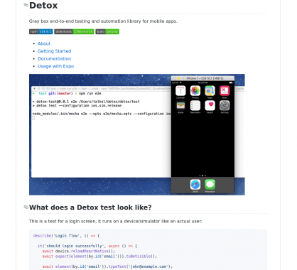 Detox : un framework d'automatisation et de tests pour applications mobiles