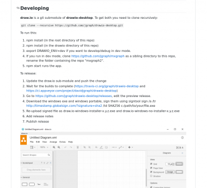 Draw IO en version desktop officielle sous Electron.js