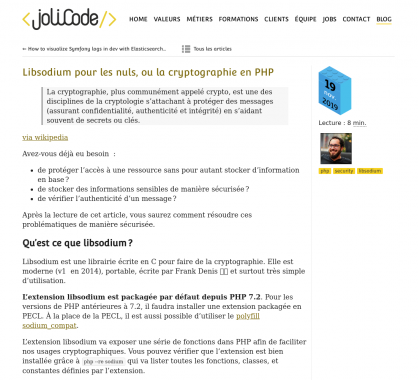 Cryptographie en PHP avec Libsodium