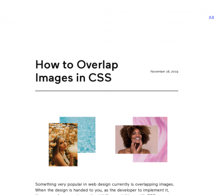 Comment faire du chevauchement d'images en CSS