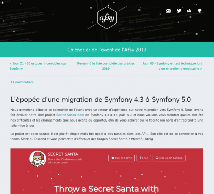 Retour d'expérience d'une migration de Symfony 4.3 à Symfony 5.0