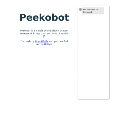 Peekobot: un chatbot ultra simple en Javascript