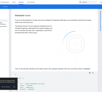 Les nouveautés de Chrome version 79 avec une amélioration des icônes PWA, empêcher la mise en veille ...