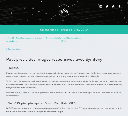 Gestion des images responsives avec Symfony