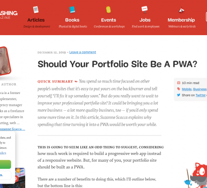 Votre site de portfolio devrait-il être une PWA ?