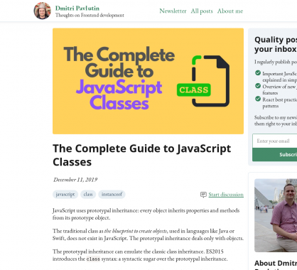 Un guide complet sur les classes en Javascript