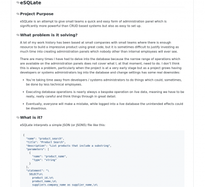 eSQLate: un outil pour créer des CRUD avancés de vos BDD en Javascript