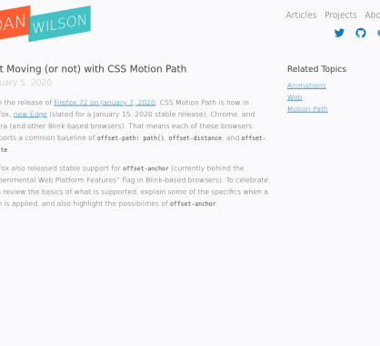 Animez en CSS avec les CSS Motion Path