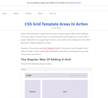 Un exemple d'utilisation de grid-template-areas pour vos CSS Grid