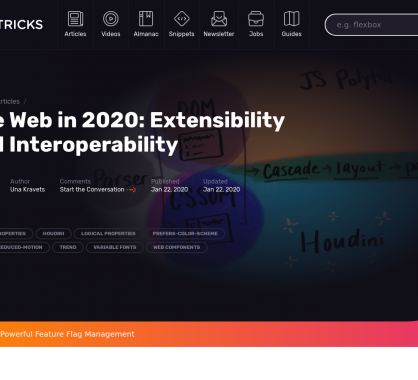 Le web en 2020 : extensibilité et interopérabilité