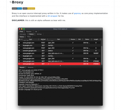 Broxy: un proxy open source en Go pour intercepter les flux HTTP
